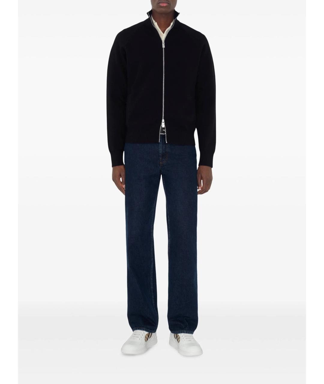 BURBERRY Белые кожаные низкие кроссовки / кеды, фото 3