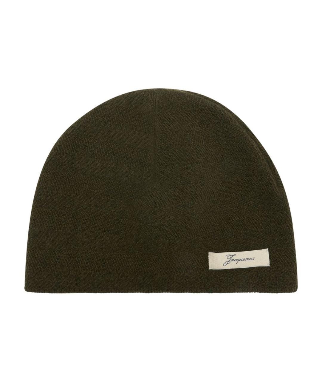 JACQUEMUS Хаки шерстяная шапка, фото 3