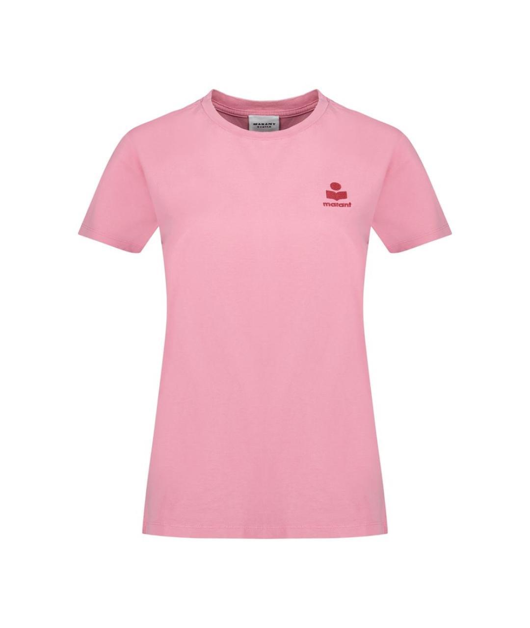 ISABEL MARANT Розовая хлопковая футболка, фото 3