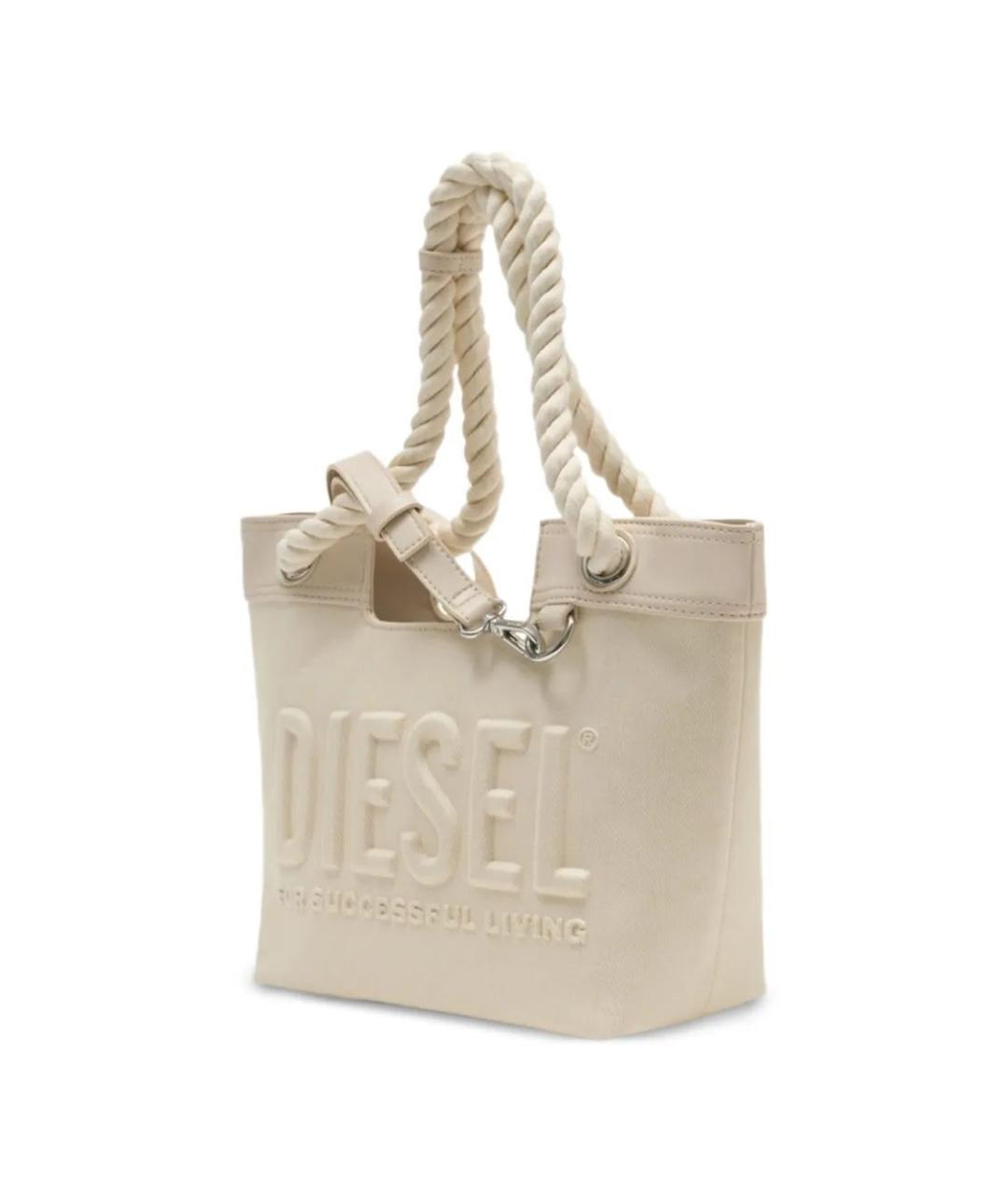 DIESEL Белая хлопковая сумка тоут, фото 2