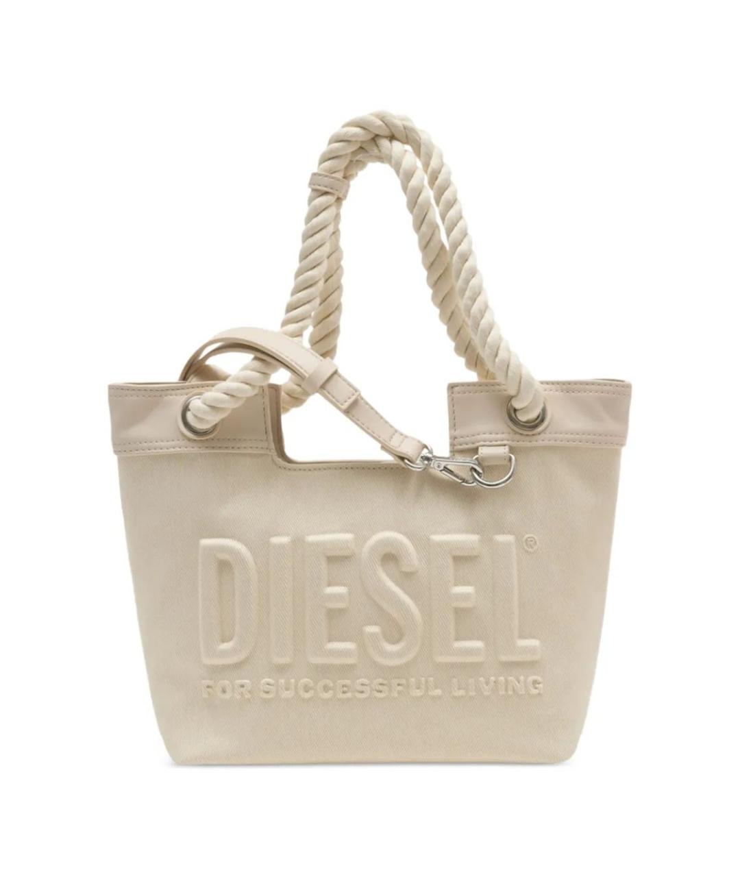 DIESEL Белая хлопковая сумка тоут, фото 1