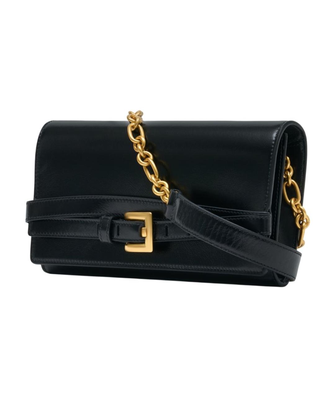 BALMAIN Черная кожаная сумка через плечо, фото 2