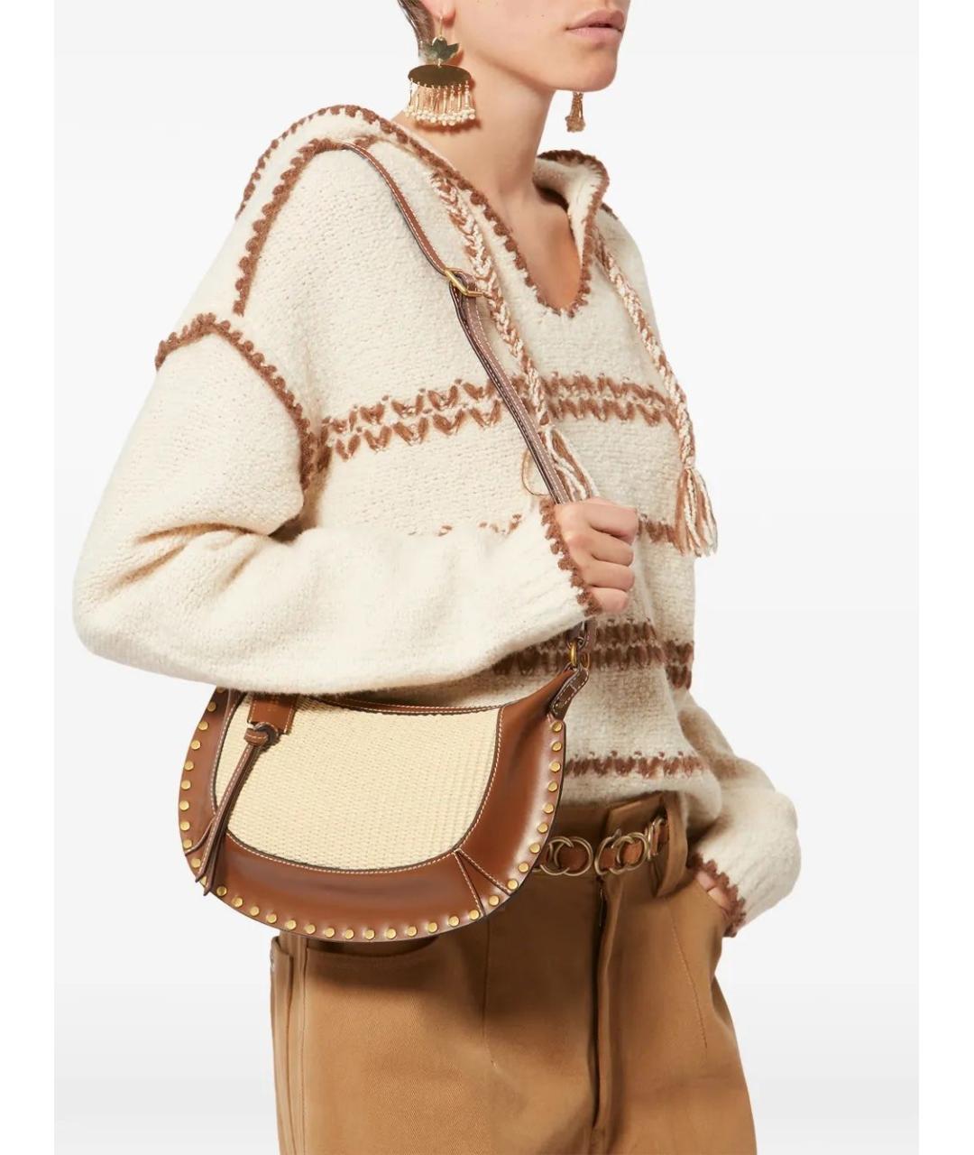 ISABEL MARANT Бежевая кожаная сумка через плечо, фото 2