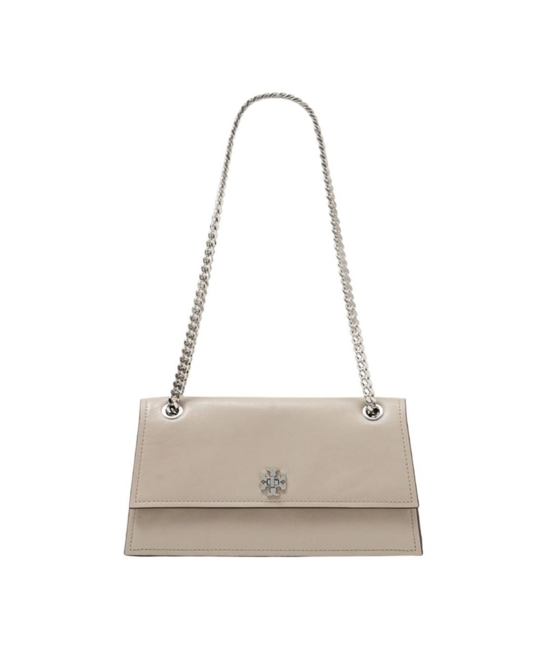 TORY BURCH Серая кожаная сумка через плечо, фото 3