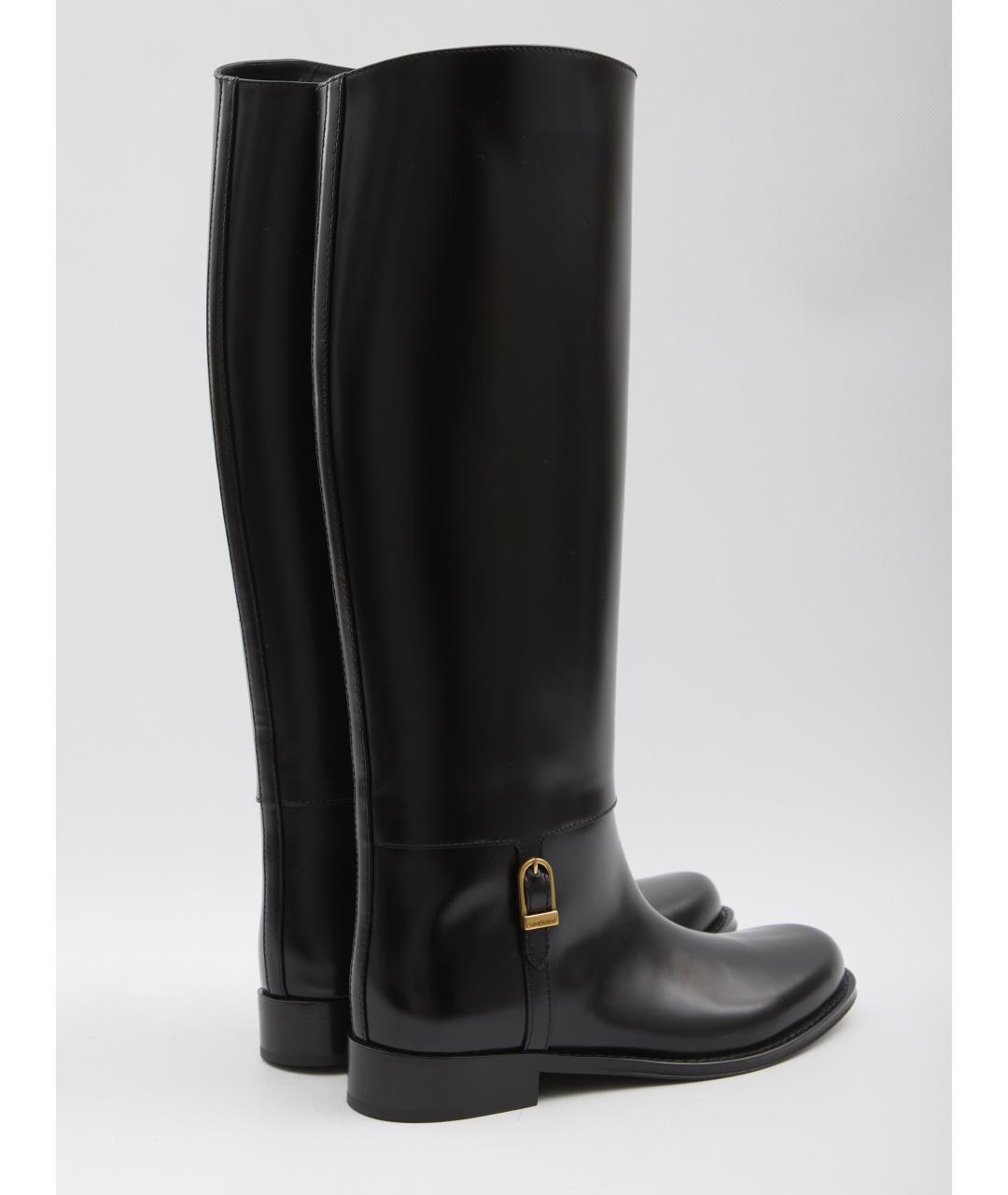 SAINT LAURENT Черные кожаные сапоги, фото 3
