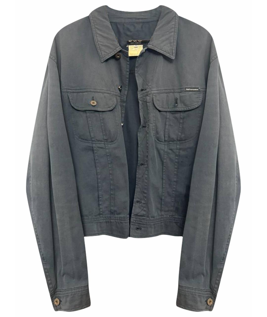 DOLCE&GABBANA Антрацитовая деним куртка, фото 1