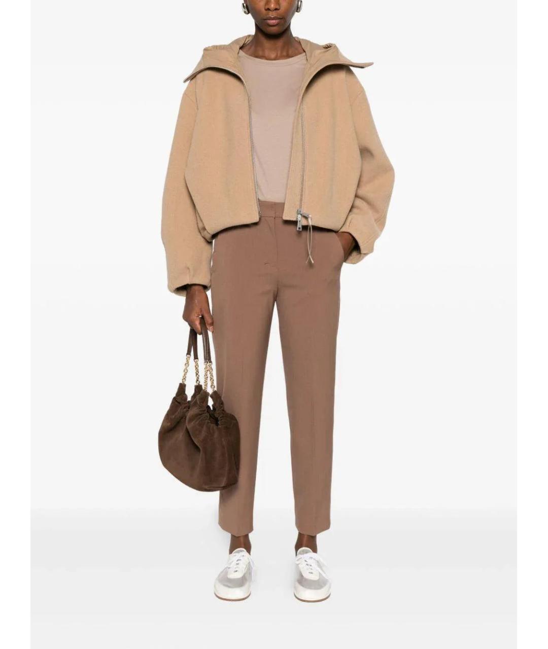 'S MAX MARA Бежевая хлопковая футболка, фото 2