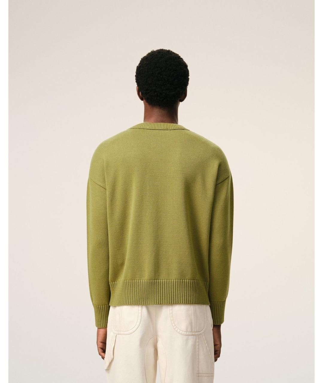 Ami Paris Зеленый шерстяной джемпер / свитер, фото 2