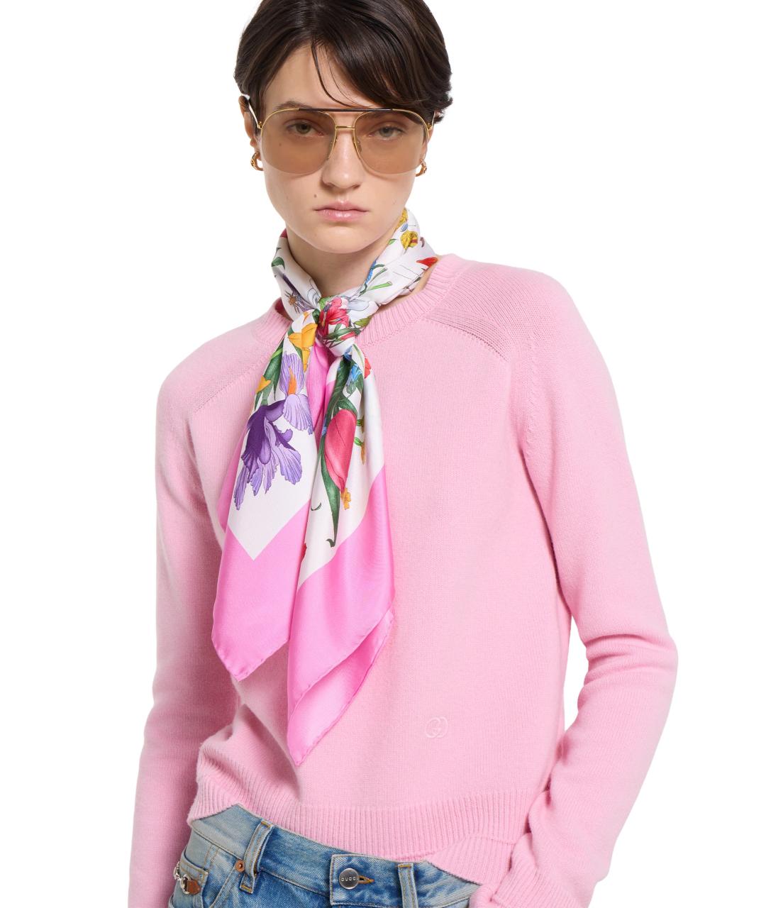 GUCCI Мульти шелковый шарф, фото 3