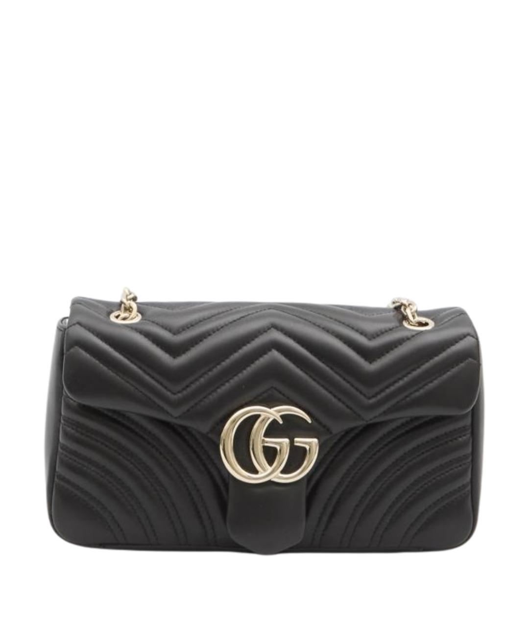 GUCCI Черная кожаная сумка через плечо, фото 1