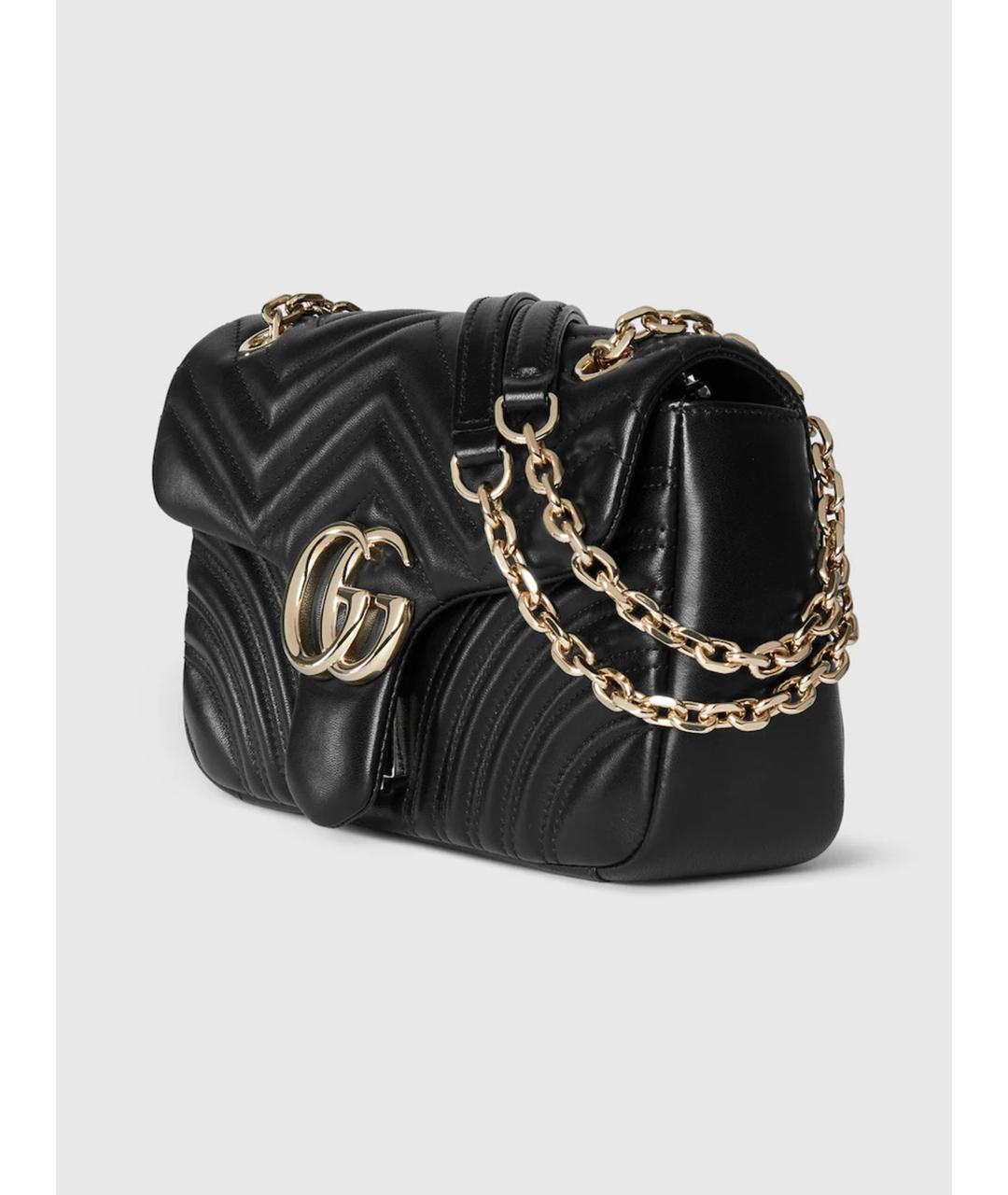 GUCCI Черная кожаная сумка через плечо, фото 5