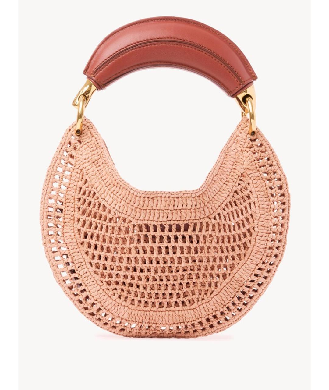 CHLOE Бежевая пелетеная сумка через плечо, фото 4