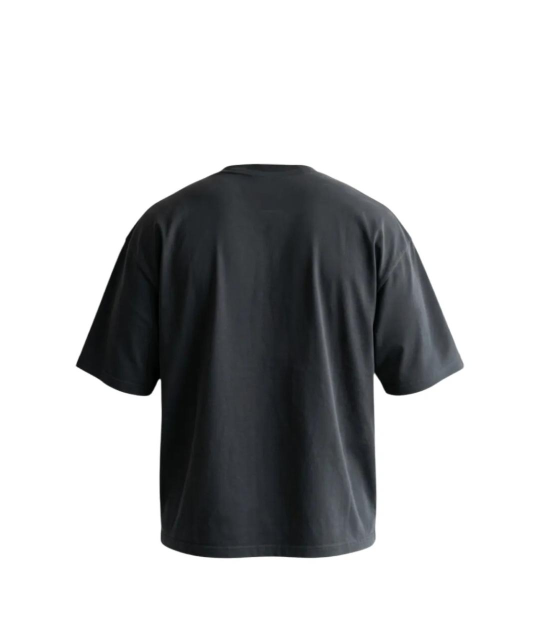 RHUDE Черная хлопковая футболка, фото 3