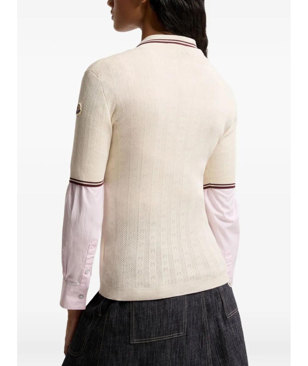 MONCLER Белая хлопковая футболка, фото 3