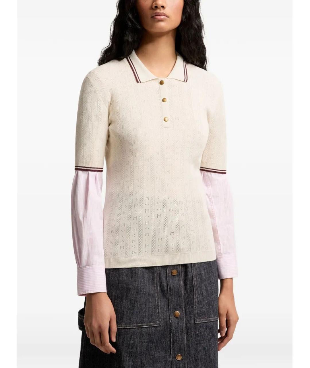 MONCLER Белая хлопковая футболка, фото 2