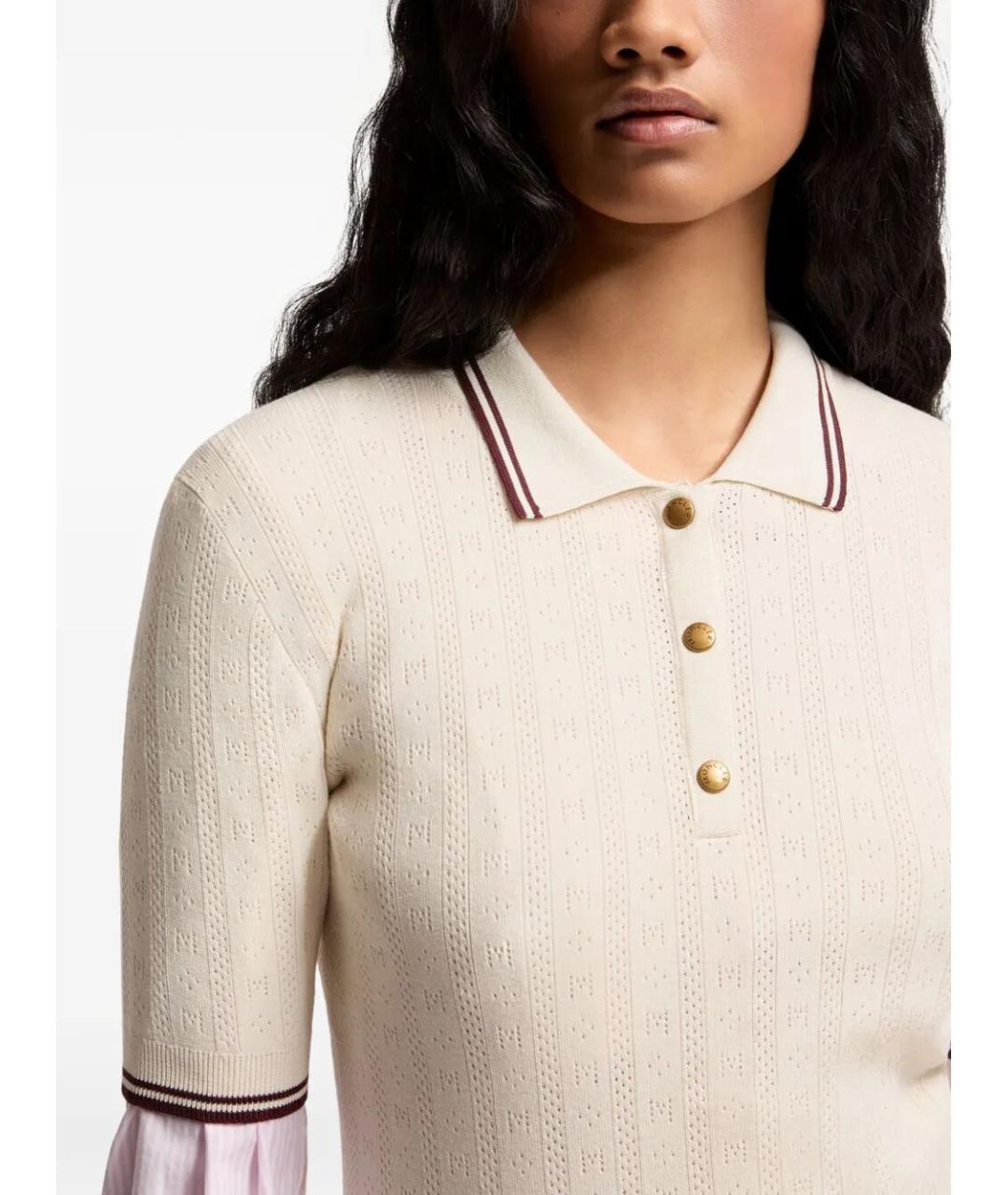 MONCLER Белая хлопковая футболка, фото 5