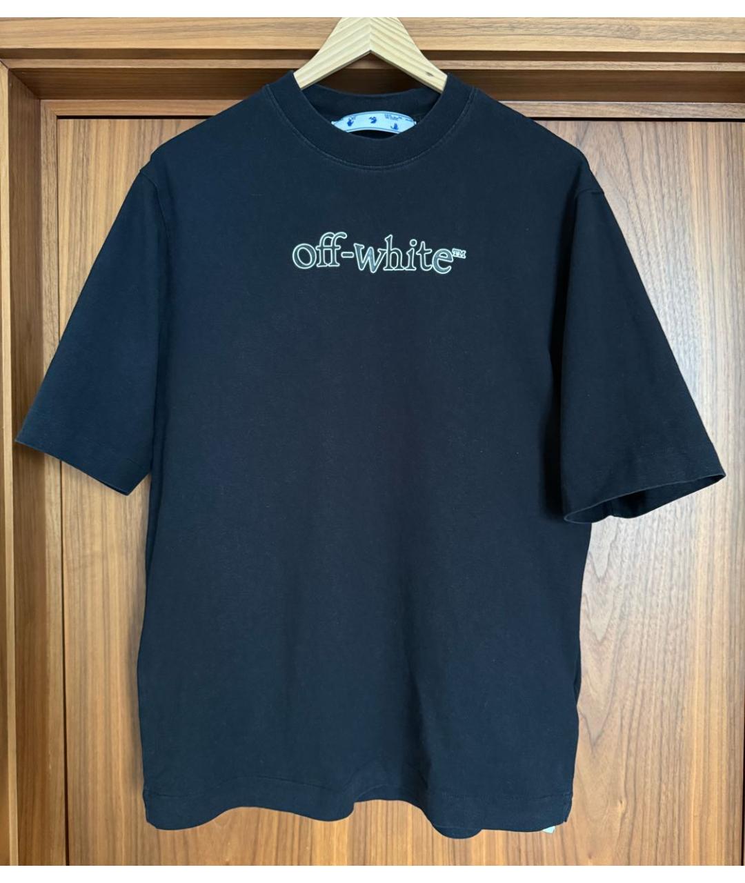 OFF-WHITE Черная хлопковая футболка, фото 5