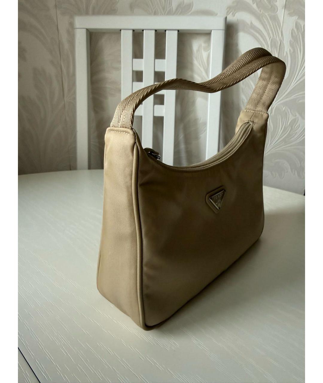 PRADA Бежевая сумка с короткими ручками, фото 2