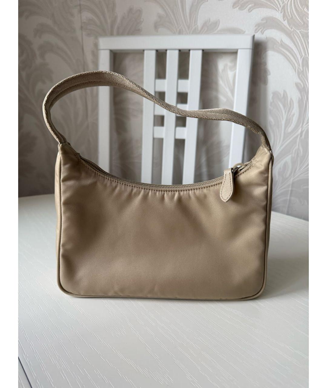 PRADA Бежевая сумка с короткими ручками, фото 3