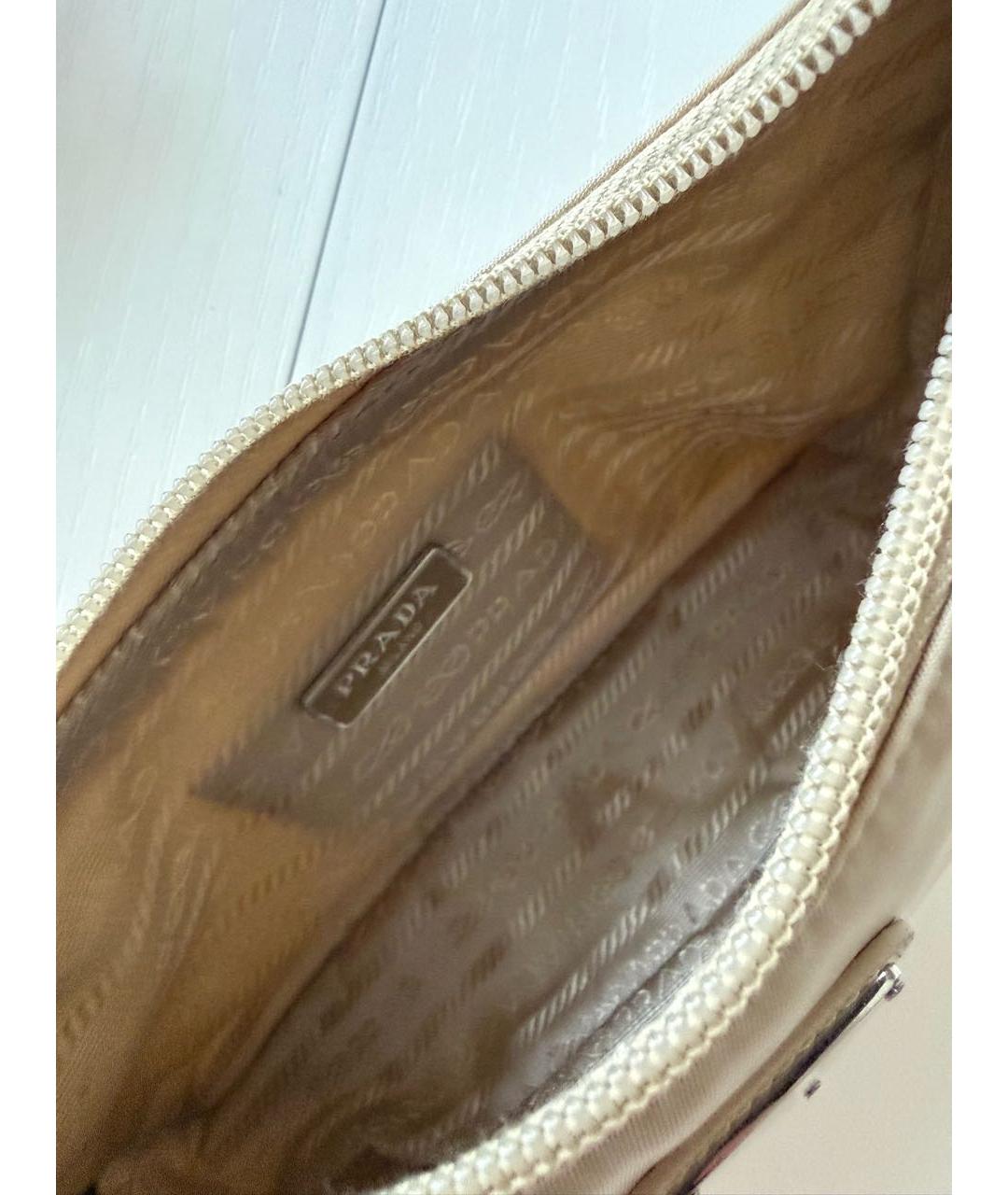 PRADA Бежевая сумка с короткими ручками, фото 4