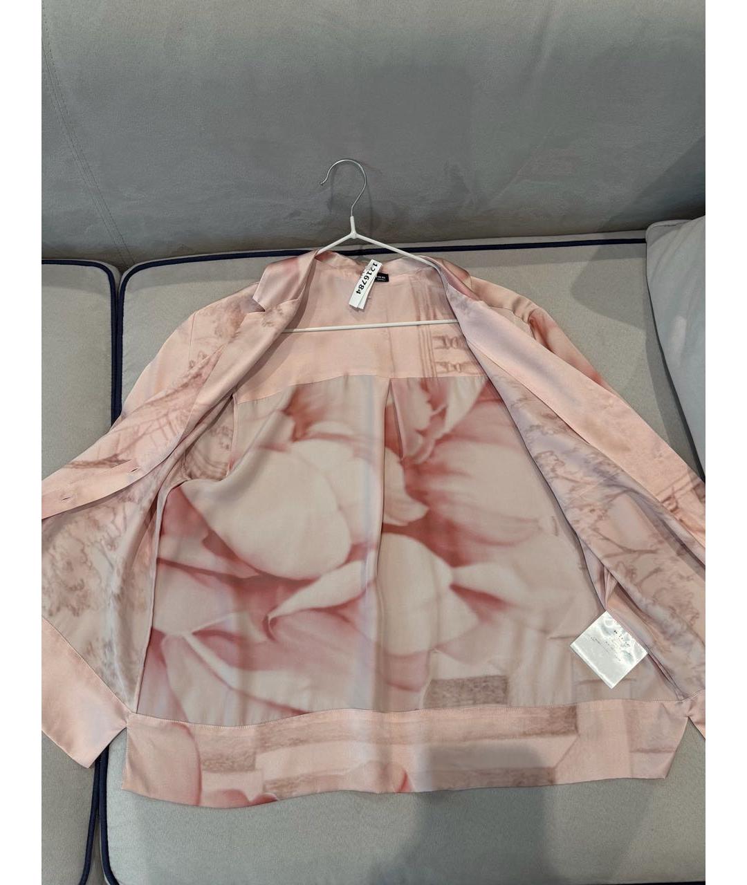 KITON Розовый шелковый костюм с брюками, фото 5