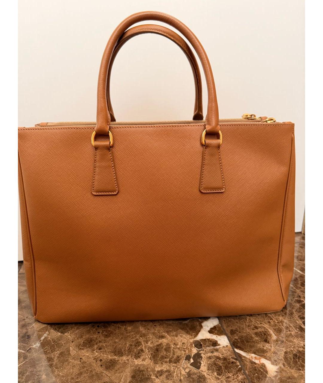 PRADA Коричневая кожаная сумка тоут, фото 3