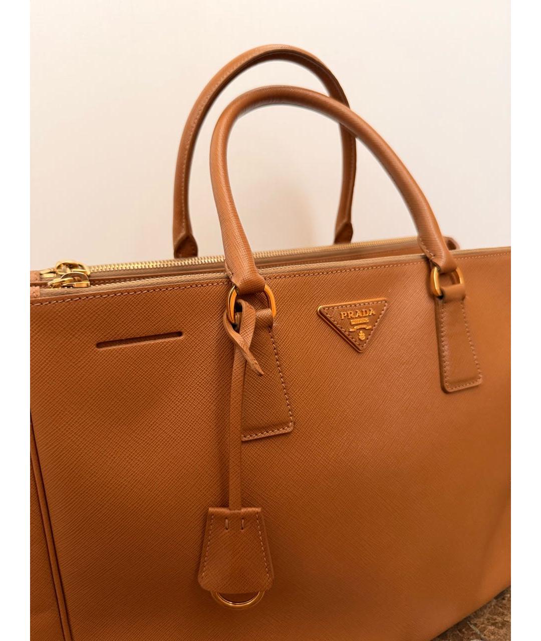 PRADA Коричневая кожаная сумка тоут, фото 2