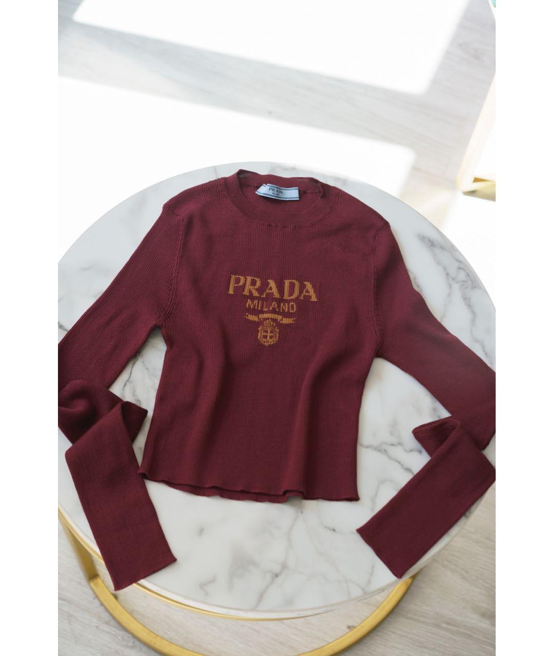 PRADA Бордовая водолазка, фото 3