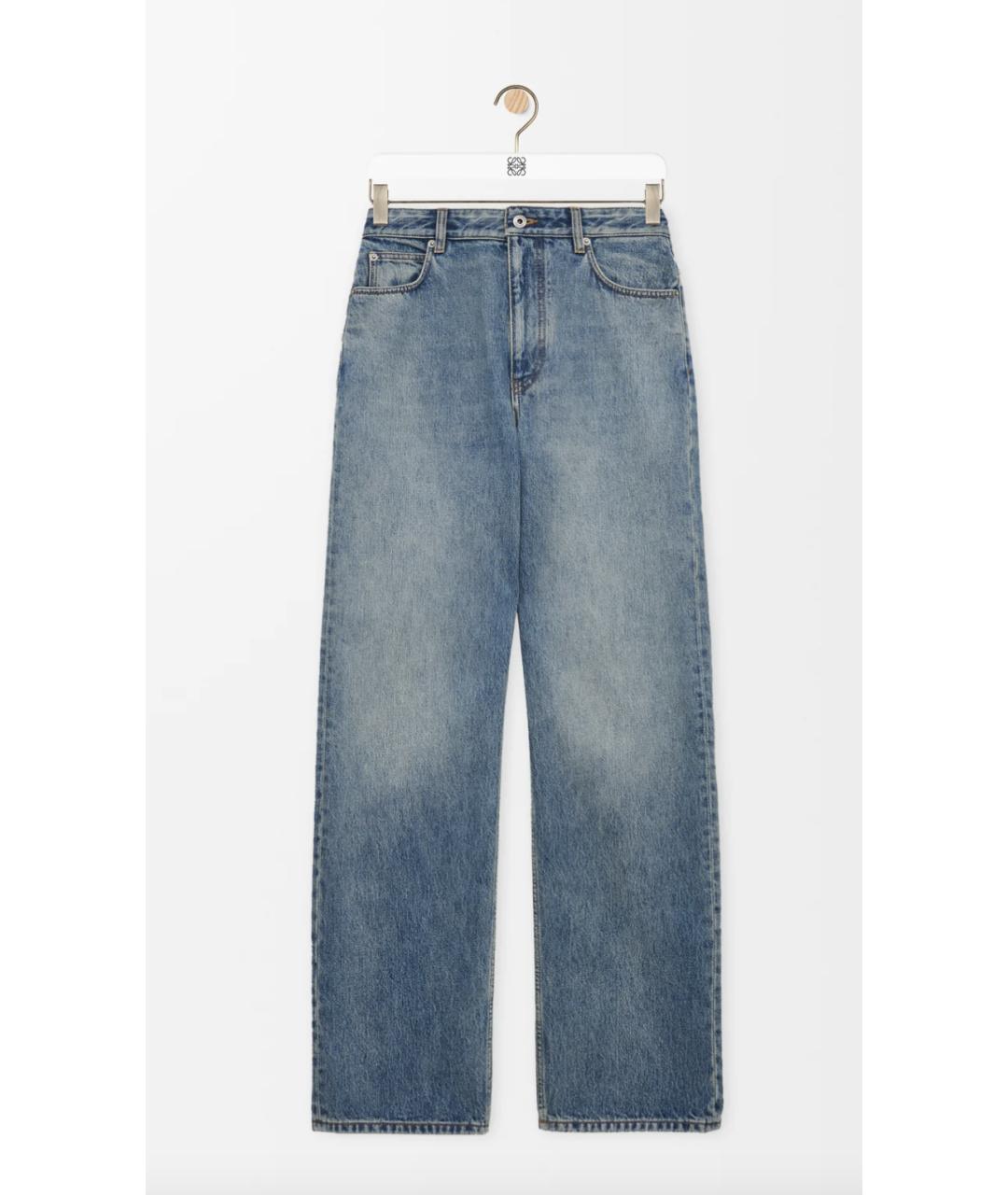 LOEWE Голубые хлопковые прямые джинсы, фото 6