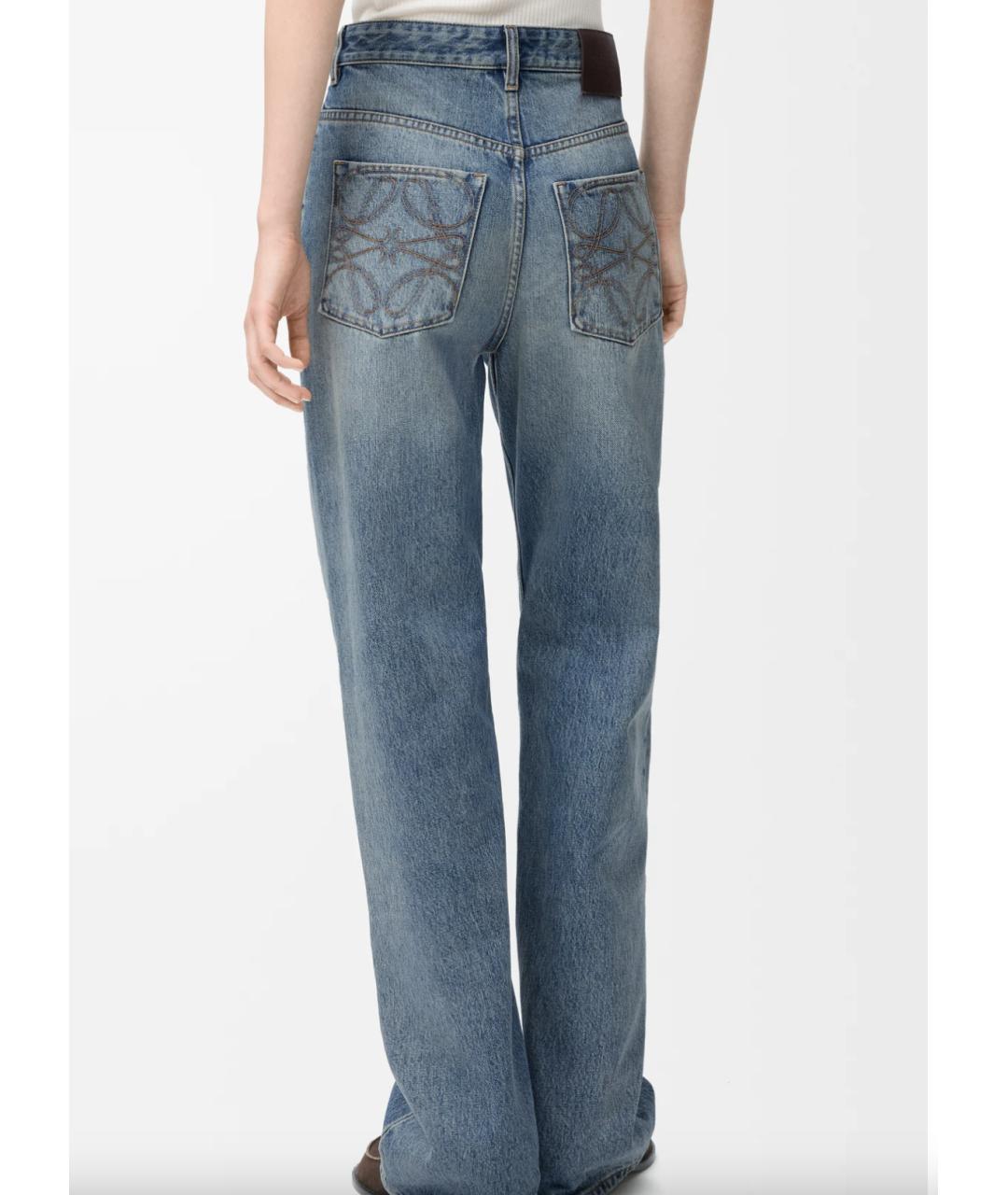 LOEWE Голубые хлопковые прямые джинсы, фото 4
