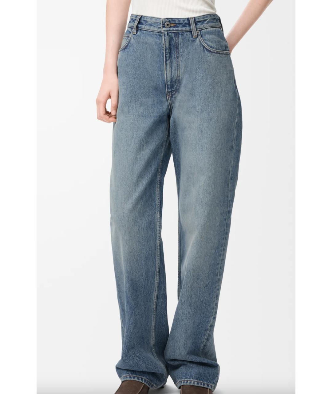 LOEWE Голубые хлопковые прямые джинсы, фото 3