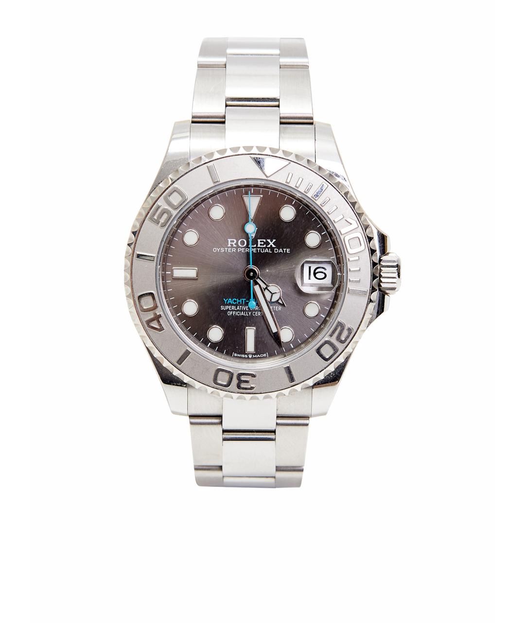 ROLEX Серебряные платиновые часы, фото 1