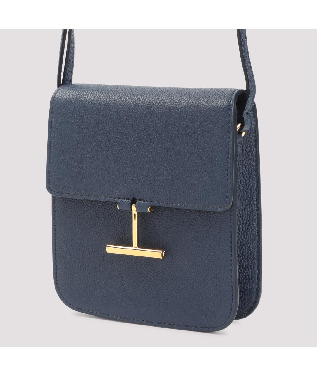 TOM FORD Синяя кожаная сумка через плечо, фото 5