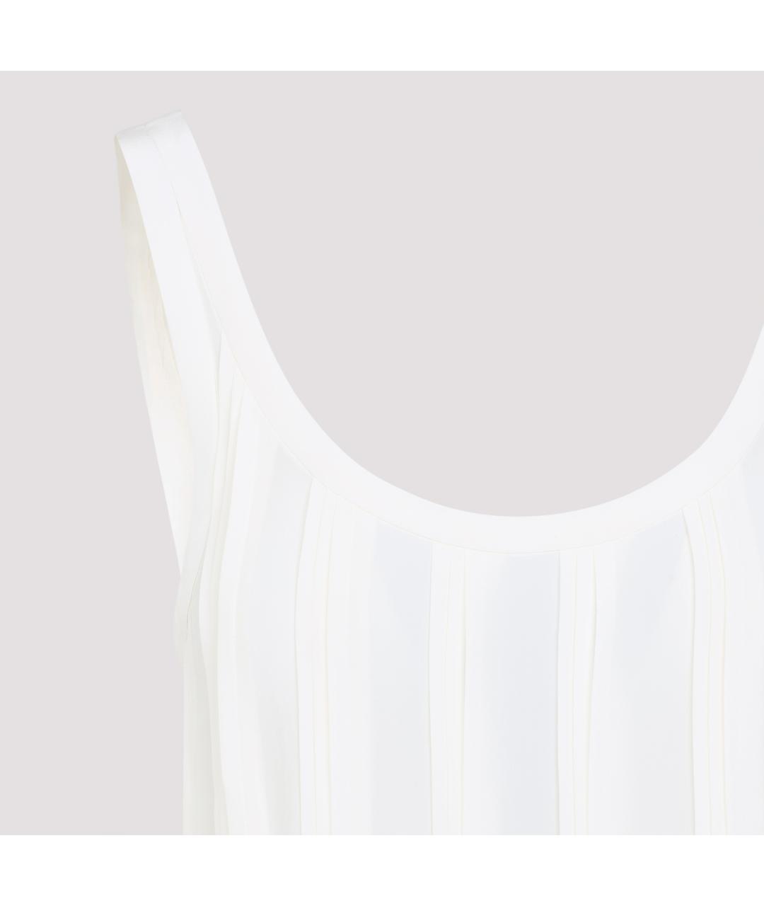 Carven Белая шелковая блузы, фото 5