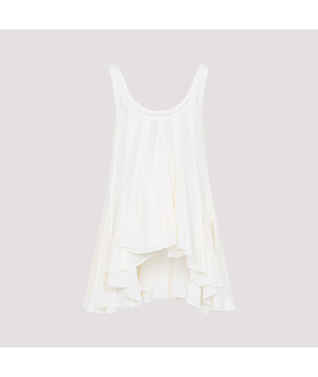 Carven Белая шелковая блузы, фото 4