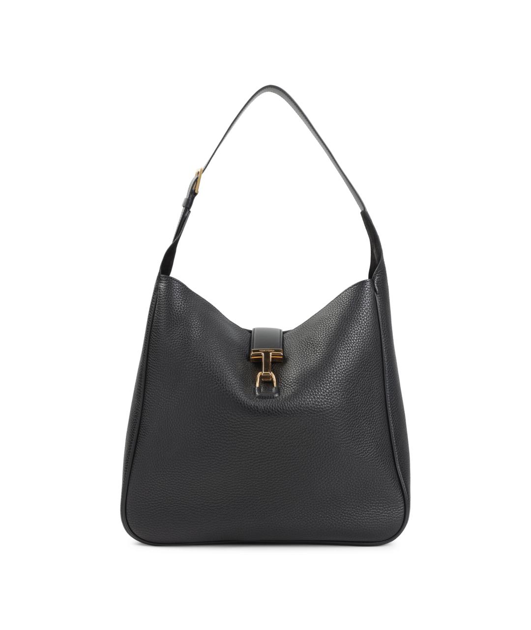 TOM FORD Черная кожаная сумка через плечо, фото 1