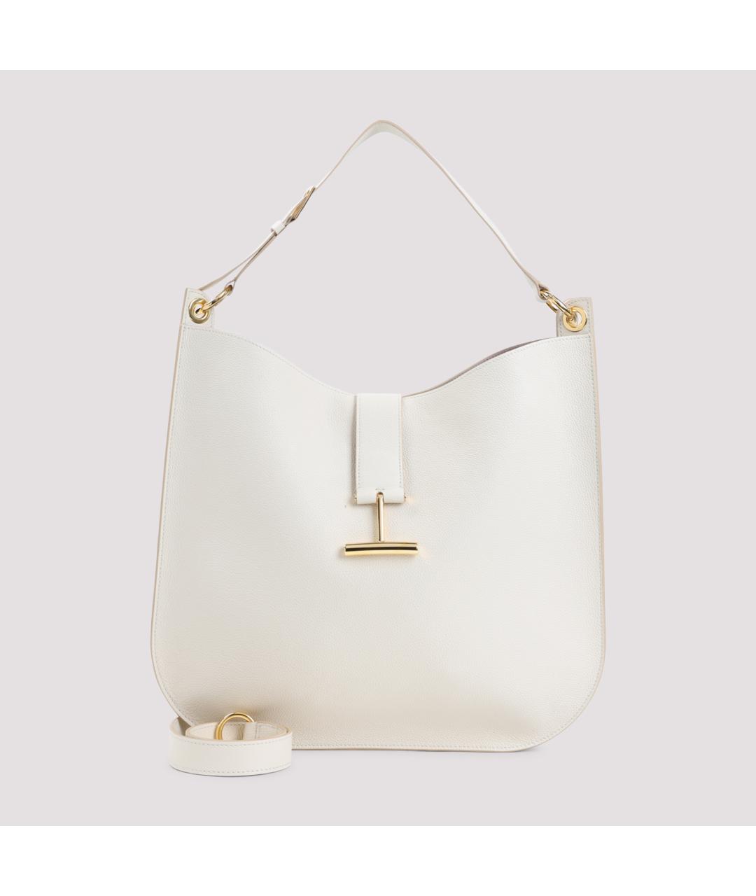 TOM FORD Белая кожаная сумка через плечо, фото 3