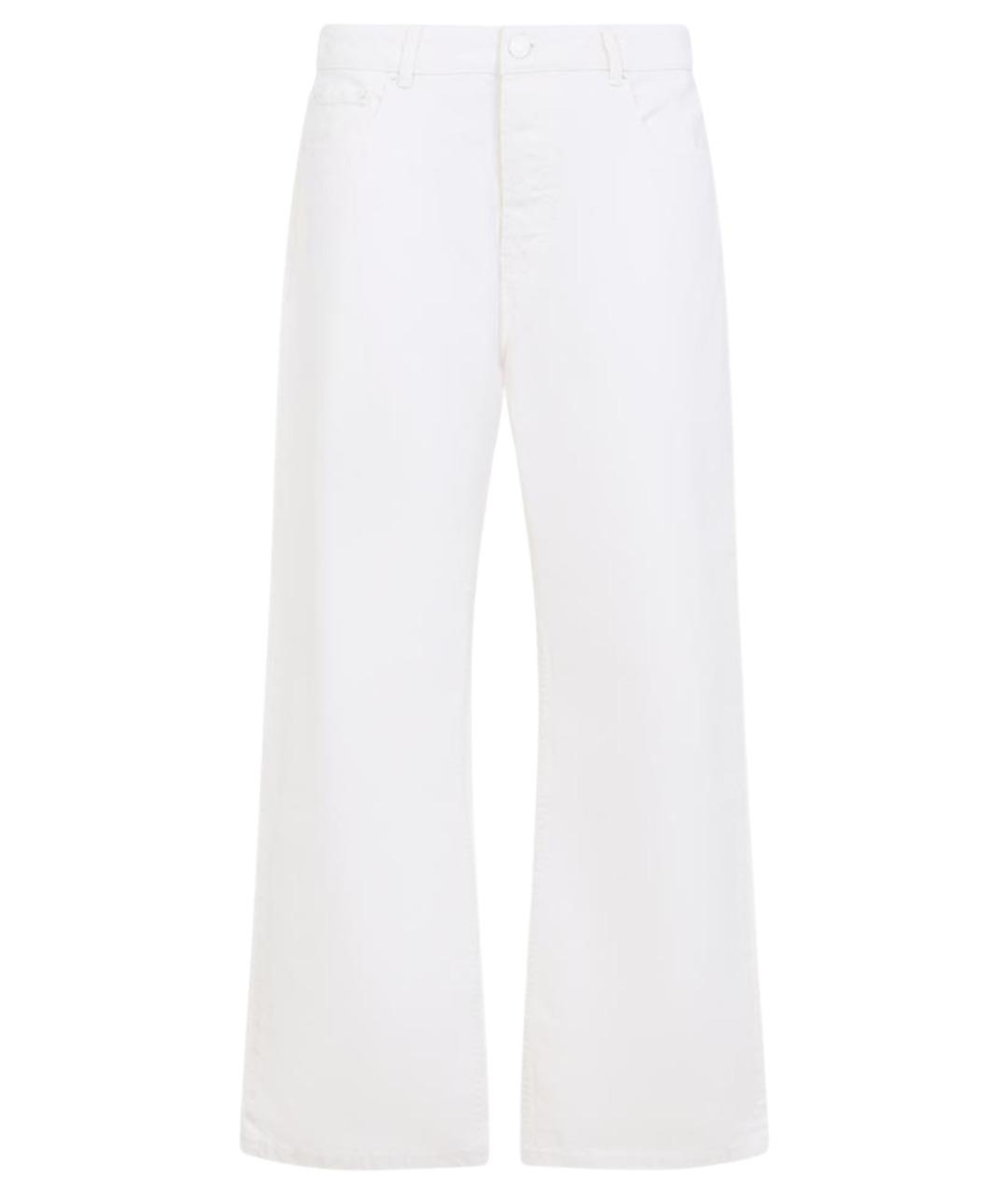 Ami Paris Белые хлопковые прямые джинсы, фото 1