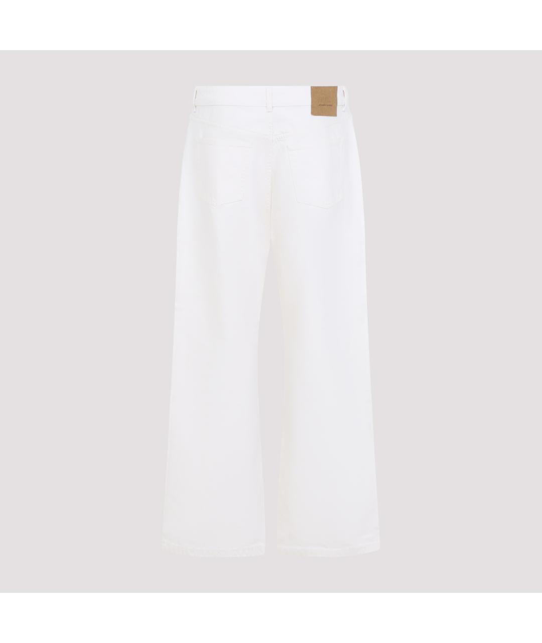 Ami Paris Белые хлопковые прямые джинсы, фото 4