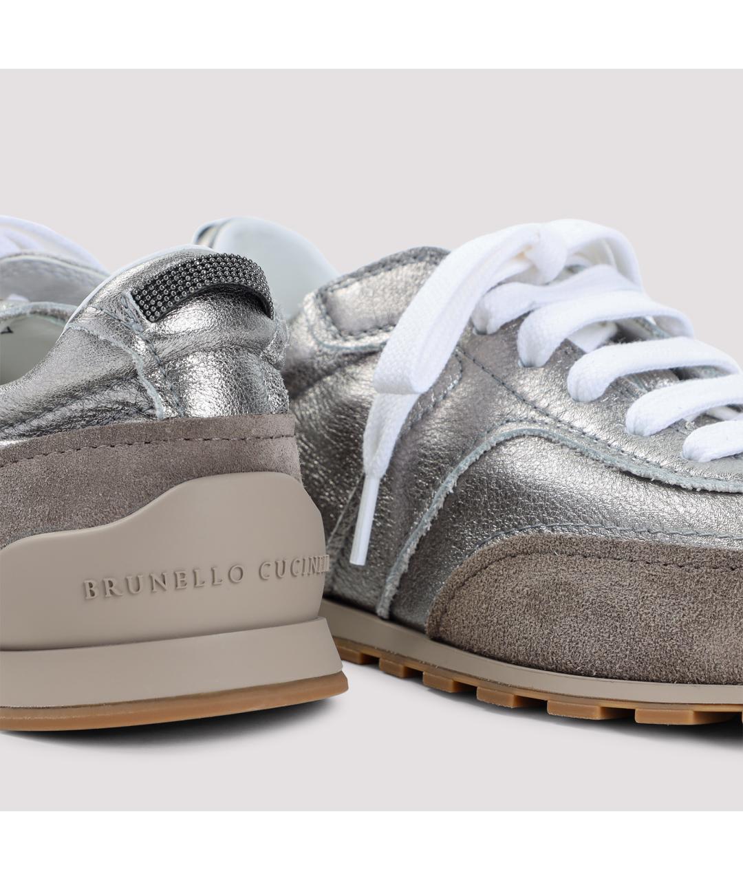 BRUNELLO CUCINELLI Мульти кожаные кроссовки, фото 6