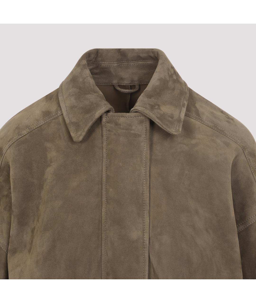 BRUNELLO CUCINELLI Зеленая замшевая куртка, фото 6