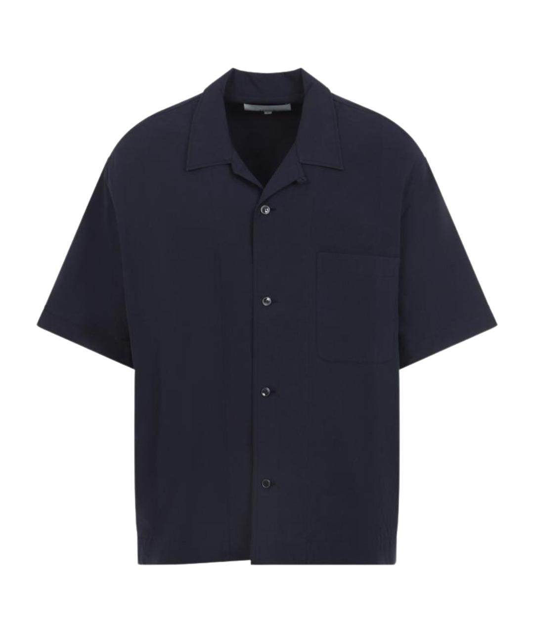 STUDIO NICHOLSON Темно-синяя хлопковая кэжуал рубашка, фото 1