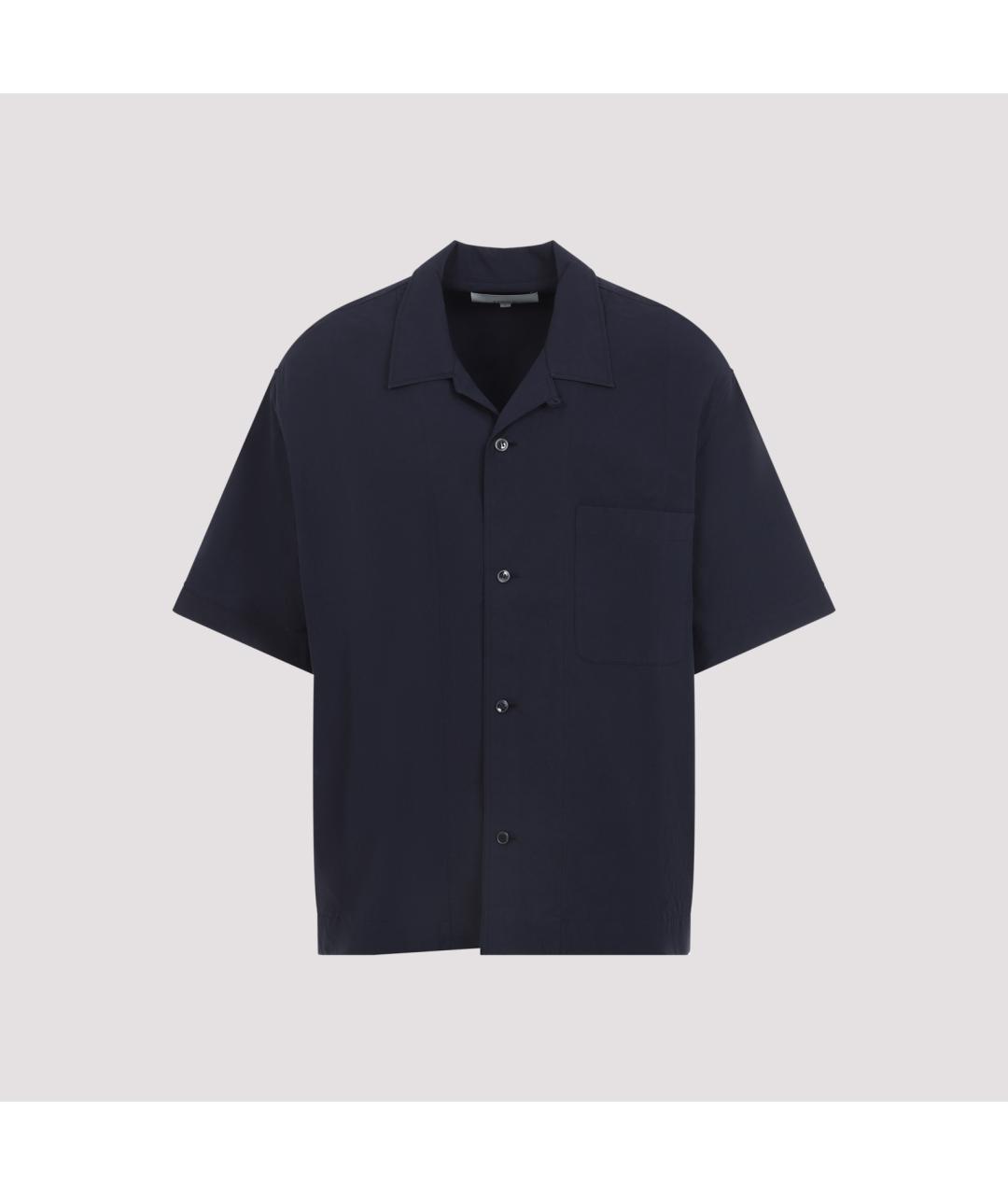 STUDIO NICHOLSON Темно-синяя хлопковая кэжуал рубашка, фото 3