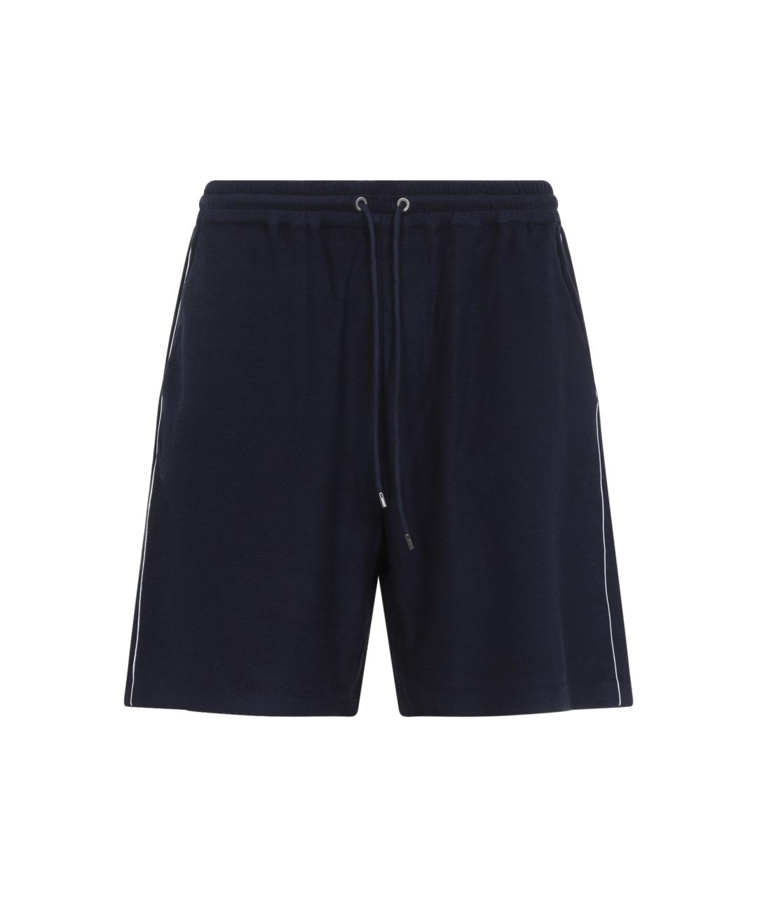 RALPH LAUREN PURPLE LABEL Темно-синие хлопковые шорты, фото 1