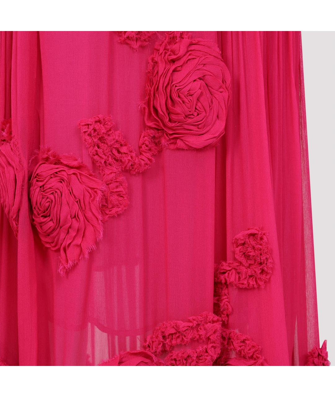 DRIES VAN NOTEN Фуксия вискозное коктейльное платье, фото 6