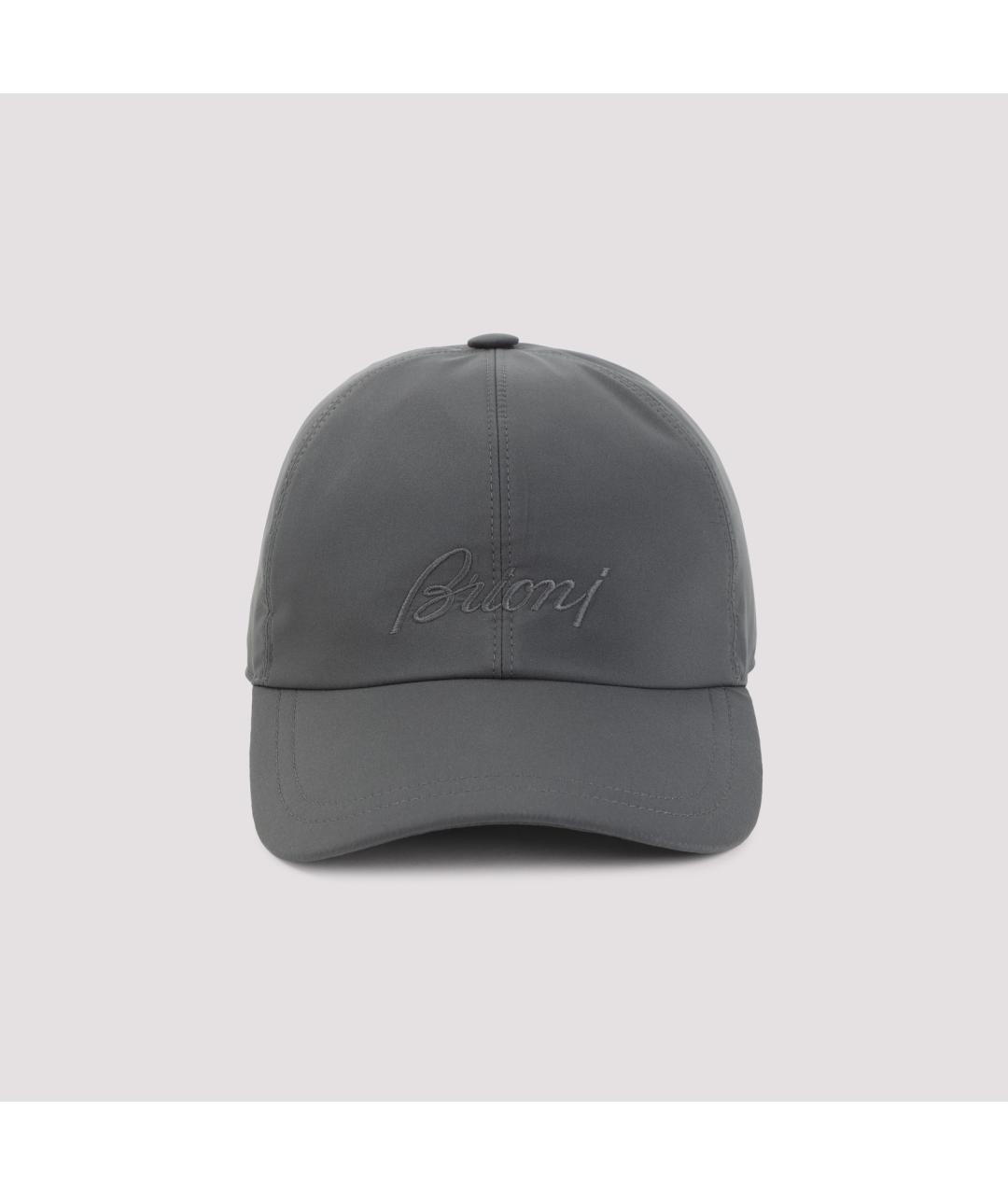 BRIONI Серая синтетическая кепка/бейсболка, фото 3