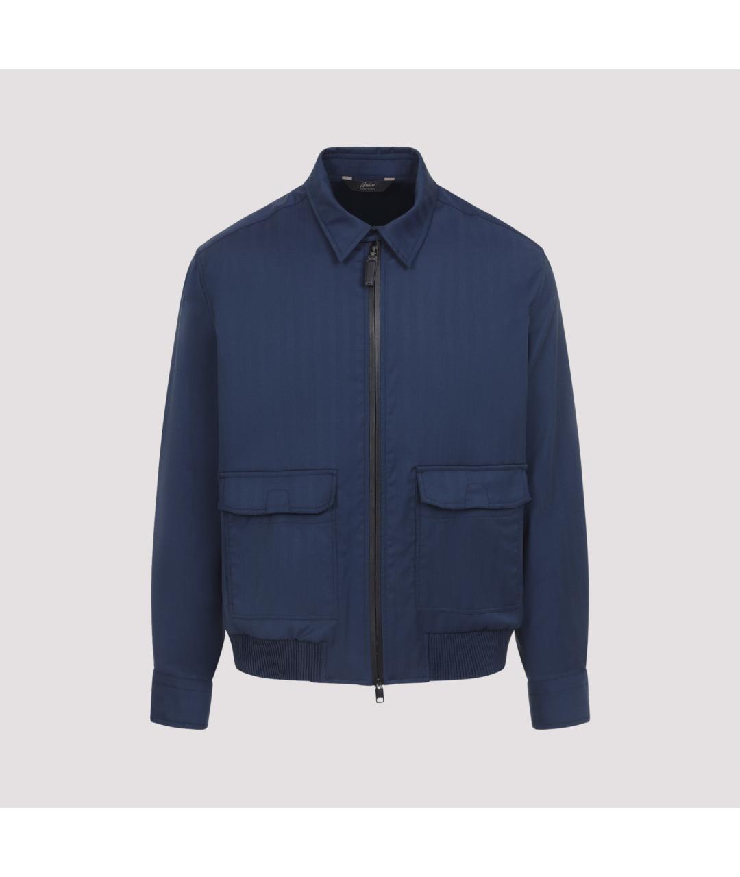 BRIONI Темно-синяя шерстяная куртка, фото 3