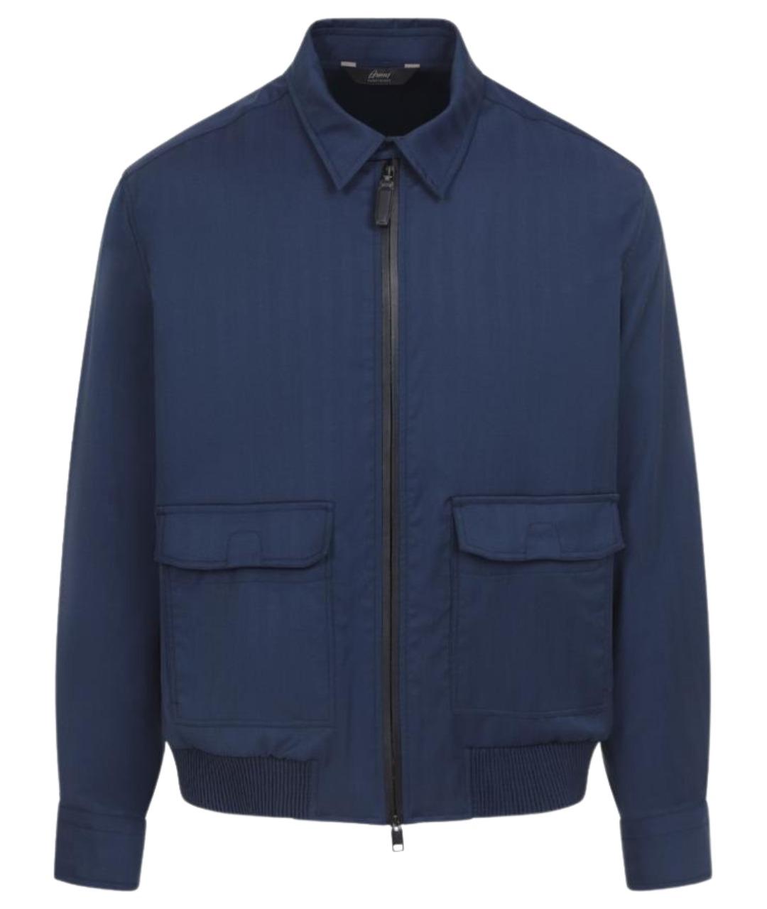 BRIONI Темно-синяя шерстяная куртка, фото 1