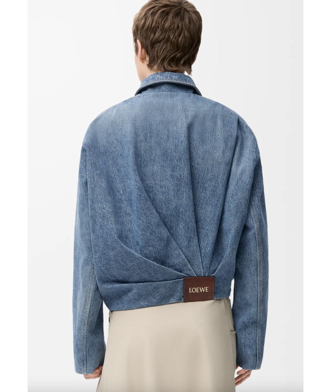 LOEWE Голубая хлопковая куртка, фото 4