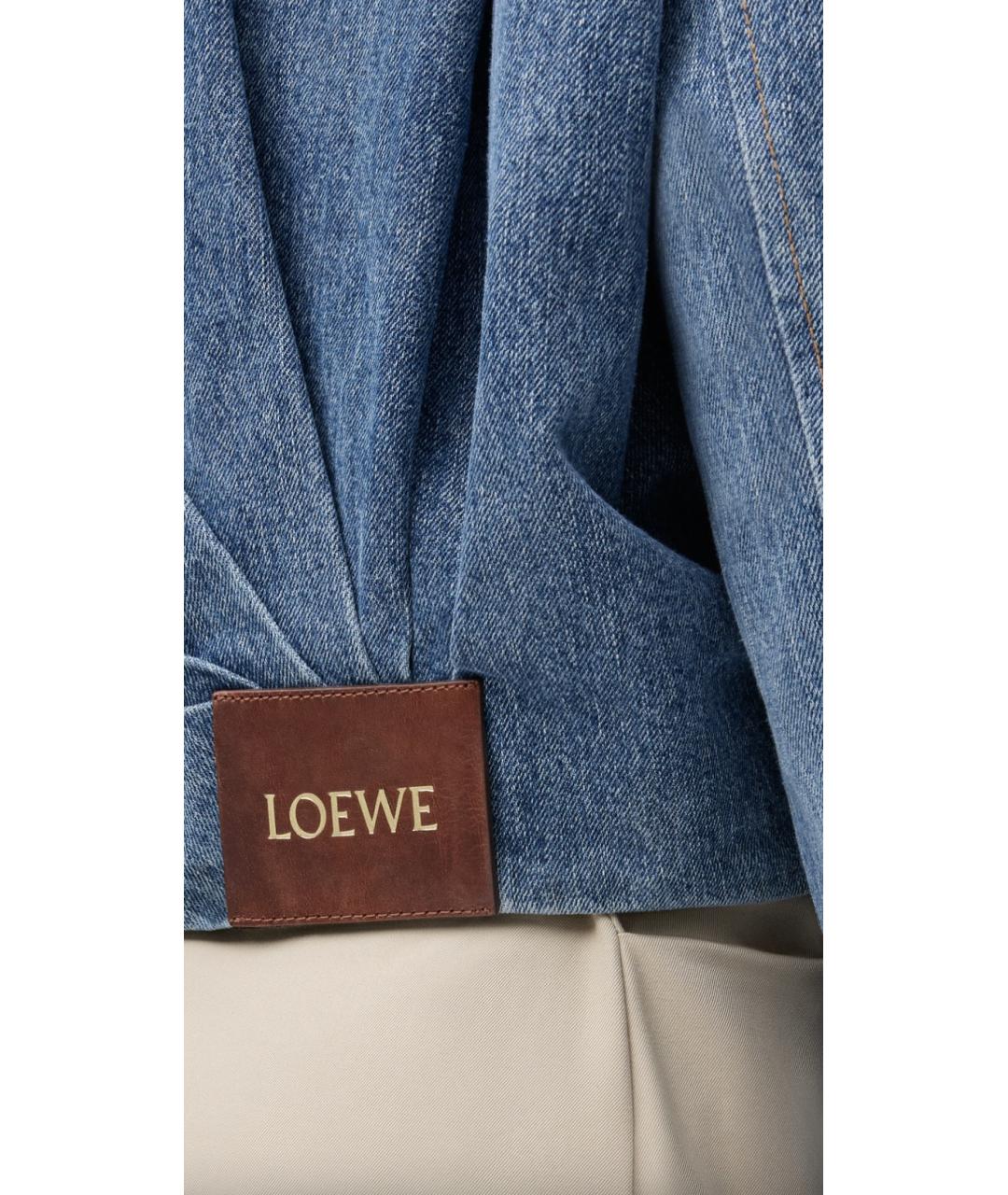 LOEWE Голубая хлопковая куртка, фото 5